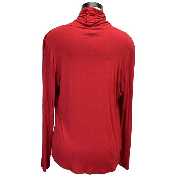 Moa Collection Woman's Cardigan Size 2XL Open Front Shawl Collar Lightweight Red - Picture 7 of 11